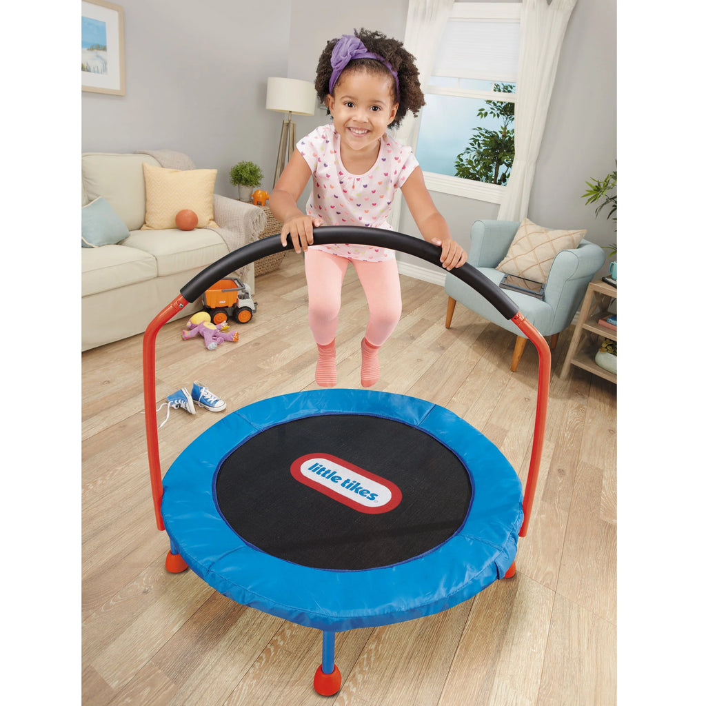 Blue 3-Foot Trampoline with Hand Rail O608503