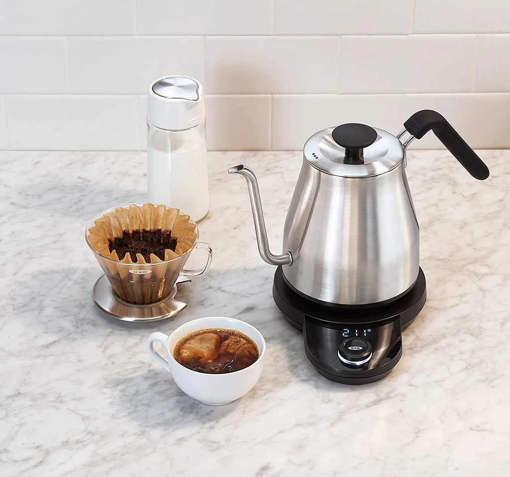 Stainless Steel 1L Adjustable Temperature Electric Gooseneck Kettle R7454