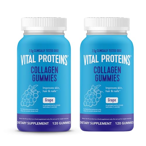 Grape Flavor Collagen Gummies, 120 ct, Pack of 2 H29732