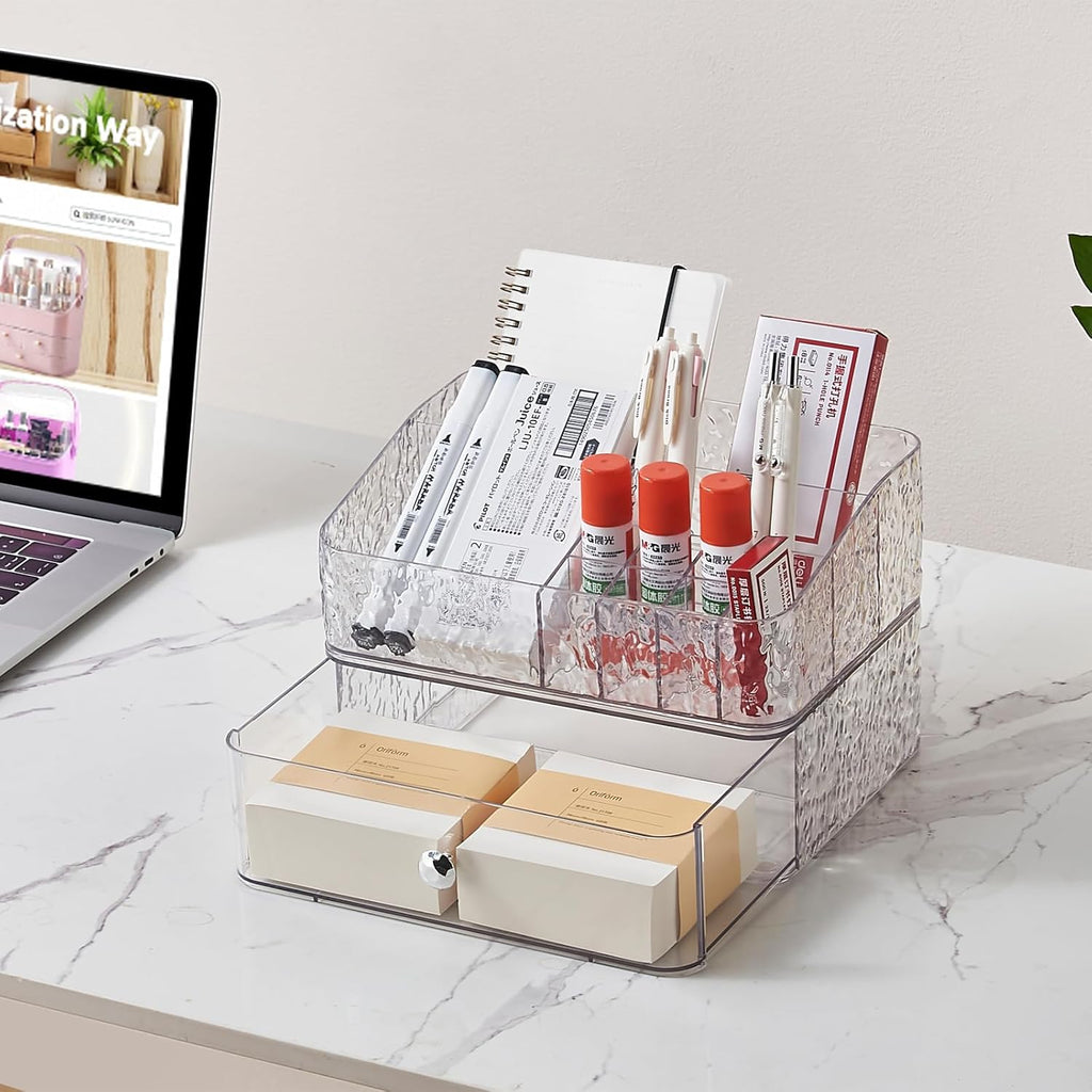 Clear PET Stackable Makeup Organizer Tray Set M59206