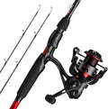 Twin Tip Fishing Rod and Reel Combo, IM6 Graphite 2Pc Blanks, Stainless-Steel Guides, EVA Handles T979173