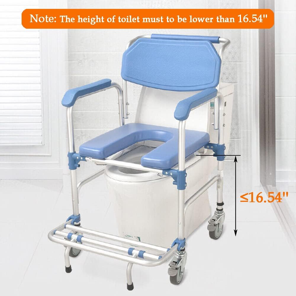 Shower Commode Chair with Wheels P749420