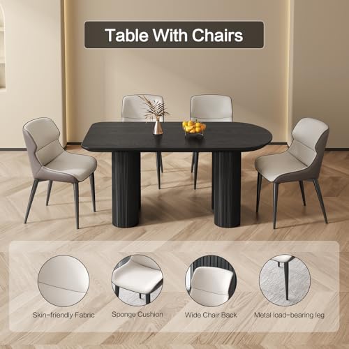 55" Oval Dining Table with 6 Chairs J69240