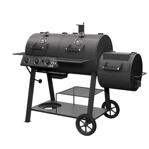 Black Charcoal and Gas Smoker & Grill W9766