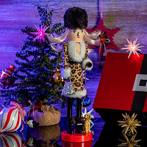 15" Wooden Glitter Nutcracker Doll E648832