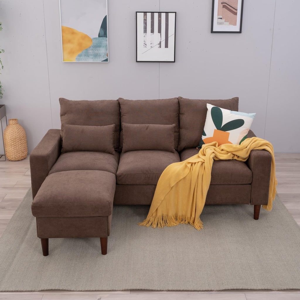 Convertible Sectional L-Shaped Fabric Sofa I437
