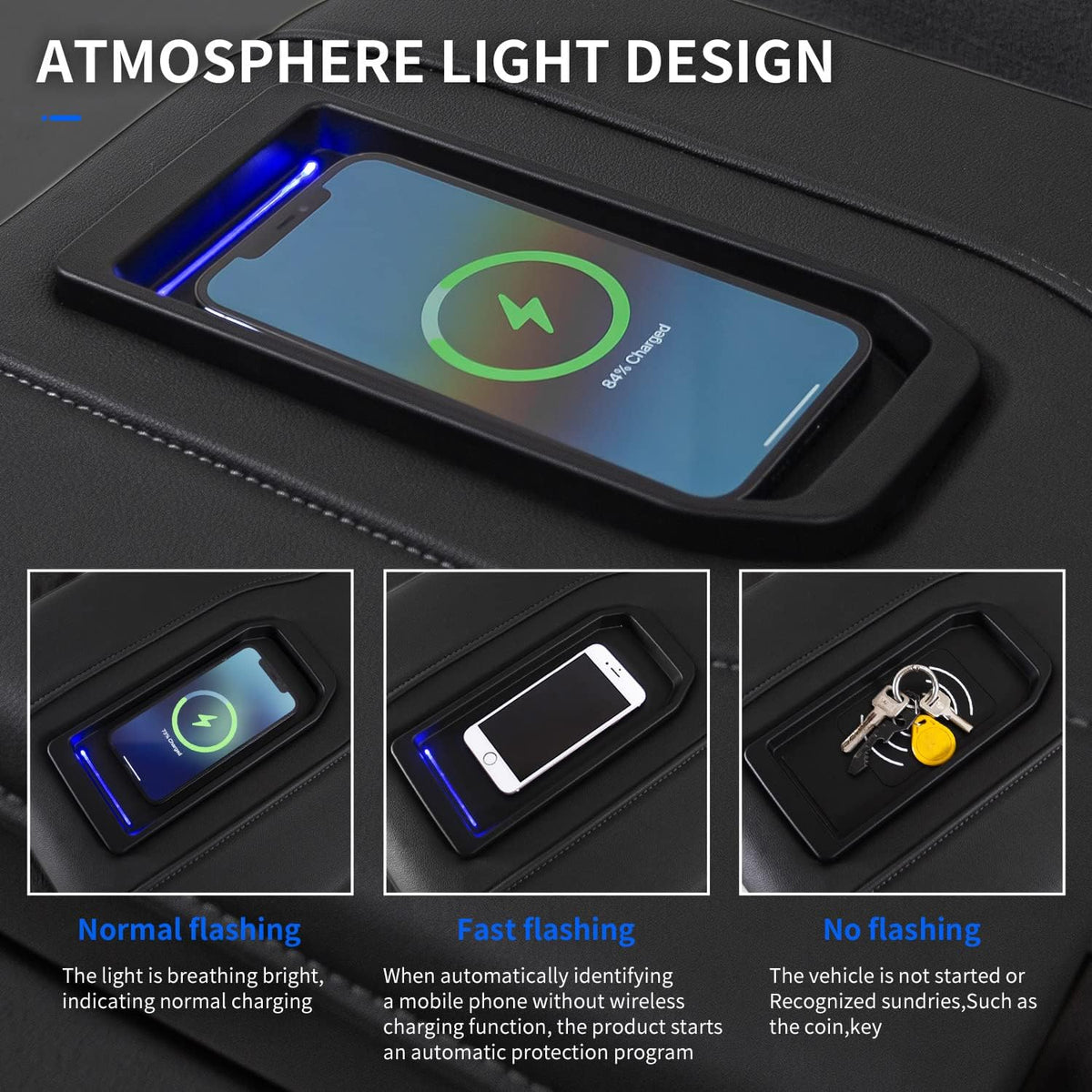 Wireless Charger Pad for Chevrolet Silverado GMC Sierra 2019-2021 15w F946