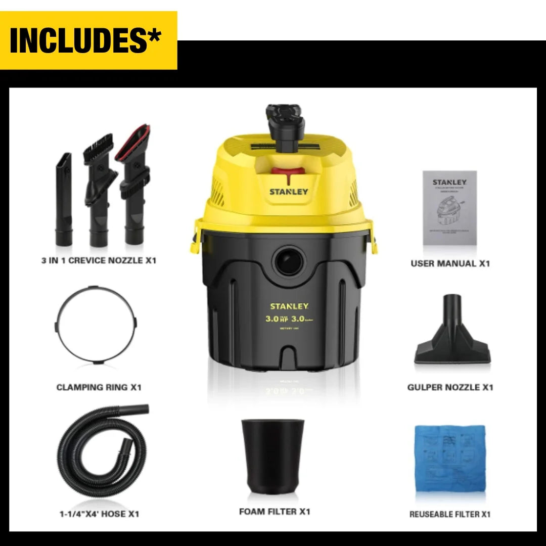 3 Gallon Wet Dry Vacuum N663