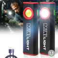 1600 Lumens Mini Magnetic Flat LED Flashlight with Clip, 3 Modes Waterproof Pocket Light (Ruby red) R531121