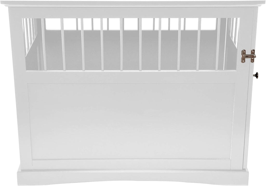 White Large End Table Dog Crate A281