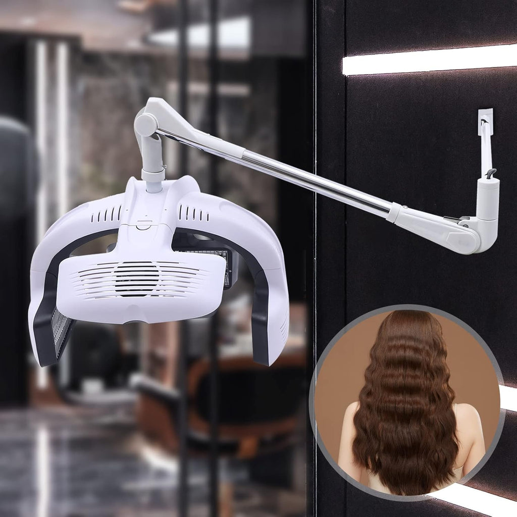 1250W Wall Mounted Hair Dryer with LCD Display Adjustable Swing Arm W6519