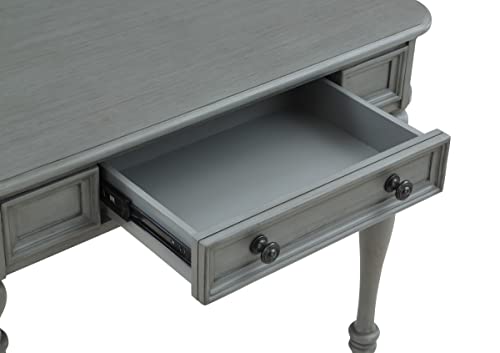 36 Inch Writing Desk with Drawer, Plantation Grey D372