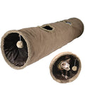 51×12 inch Foldable Grey Suede Cat Tunnel E89132
