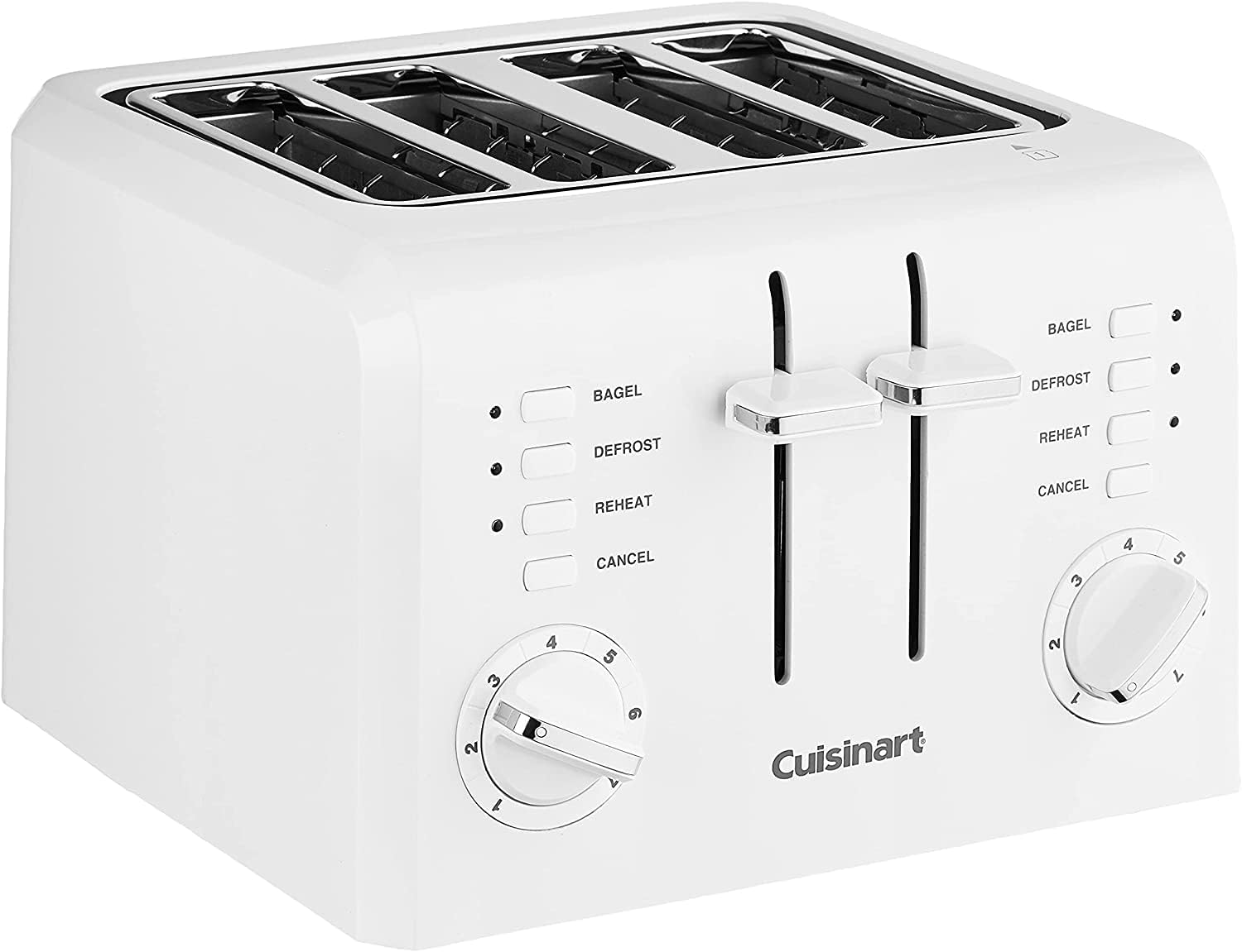 White 4-Slice Compact Plastic Toaster G517