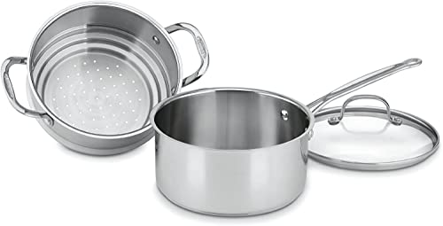 3-Piece 3-Quart Brushed Stainless Steamer Set N47166