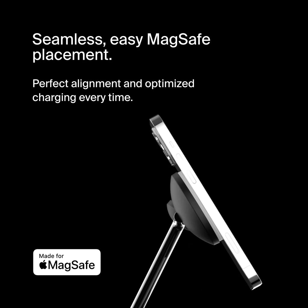 Black 3-in-1 Wireless Charging Stand for iPhone, Apple Watch, AirPods E821