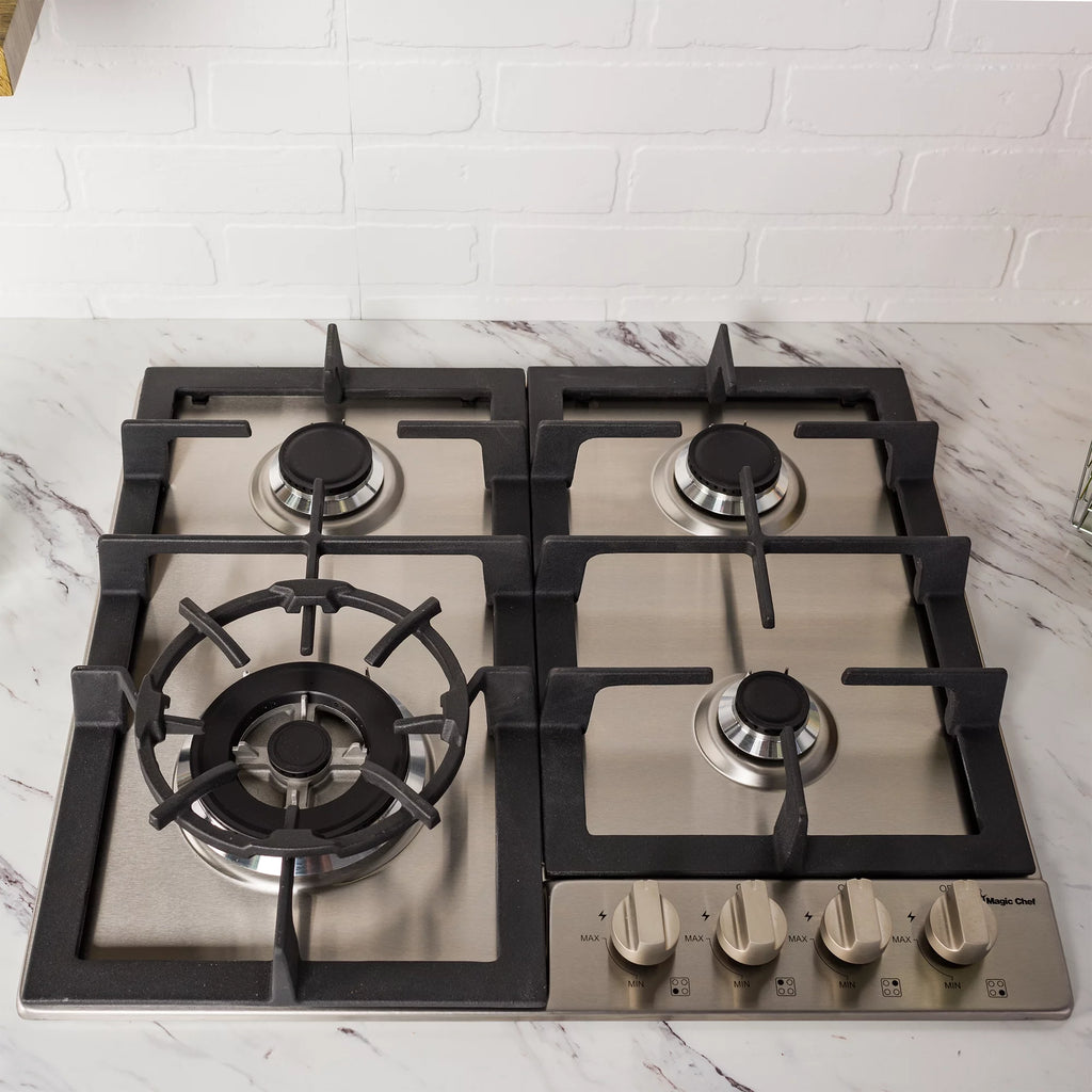 24 Inch Gas Cooktop with 4 Burners, Stainless Steel I735
