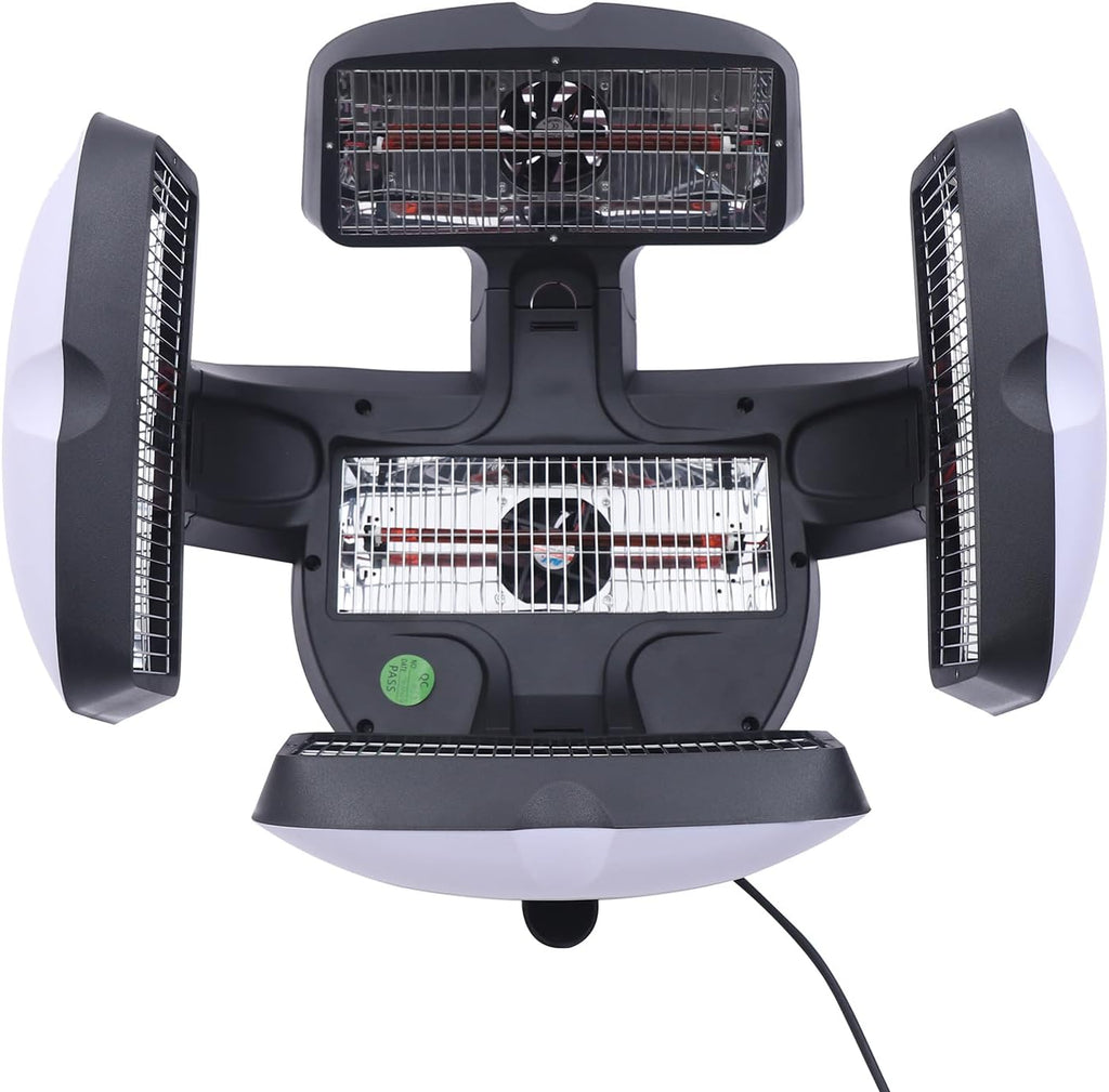 1250W Wall Mounted Hair Dryer with LCD Display Adjustable Swing Arm W6519