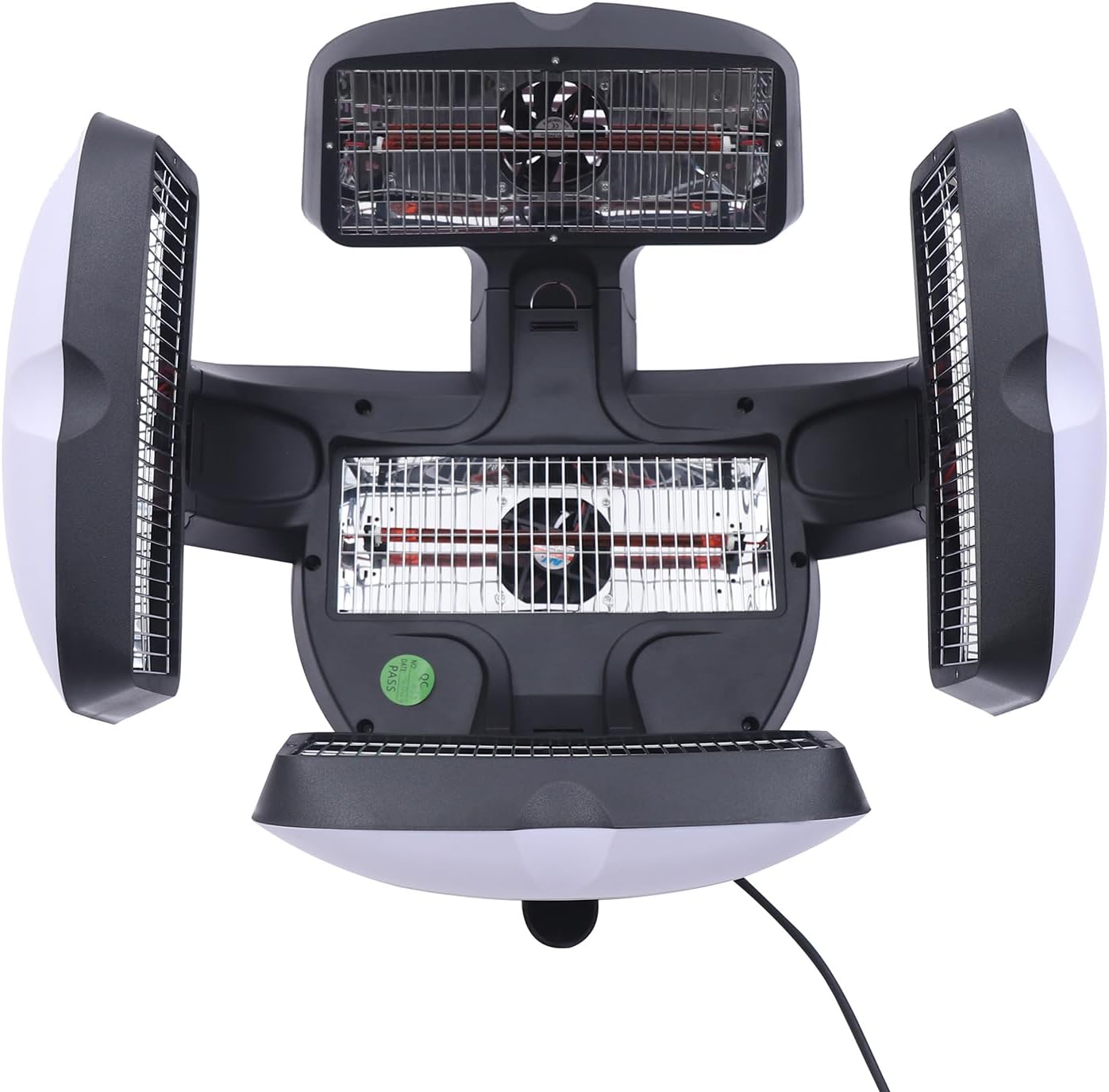1250W Wall Mounted Hair Dryer with LCD Display Adjustable Swing Arm W6519