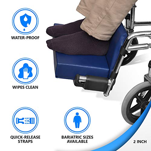 Wheelchair Foot Rest Extender Elevating Pad Leg Cushion Protector with Carrying Bag J923317