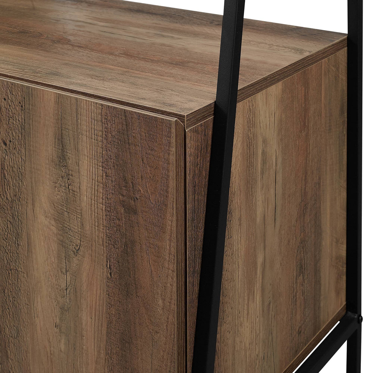 Rustic Oak Ladder Bookcase F4254