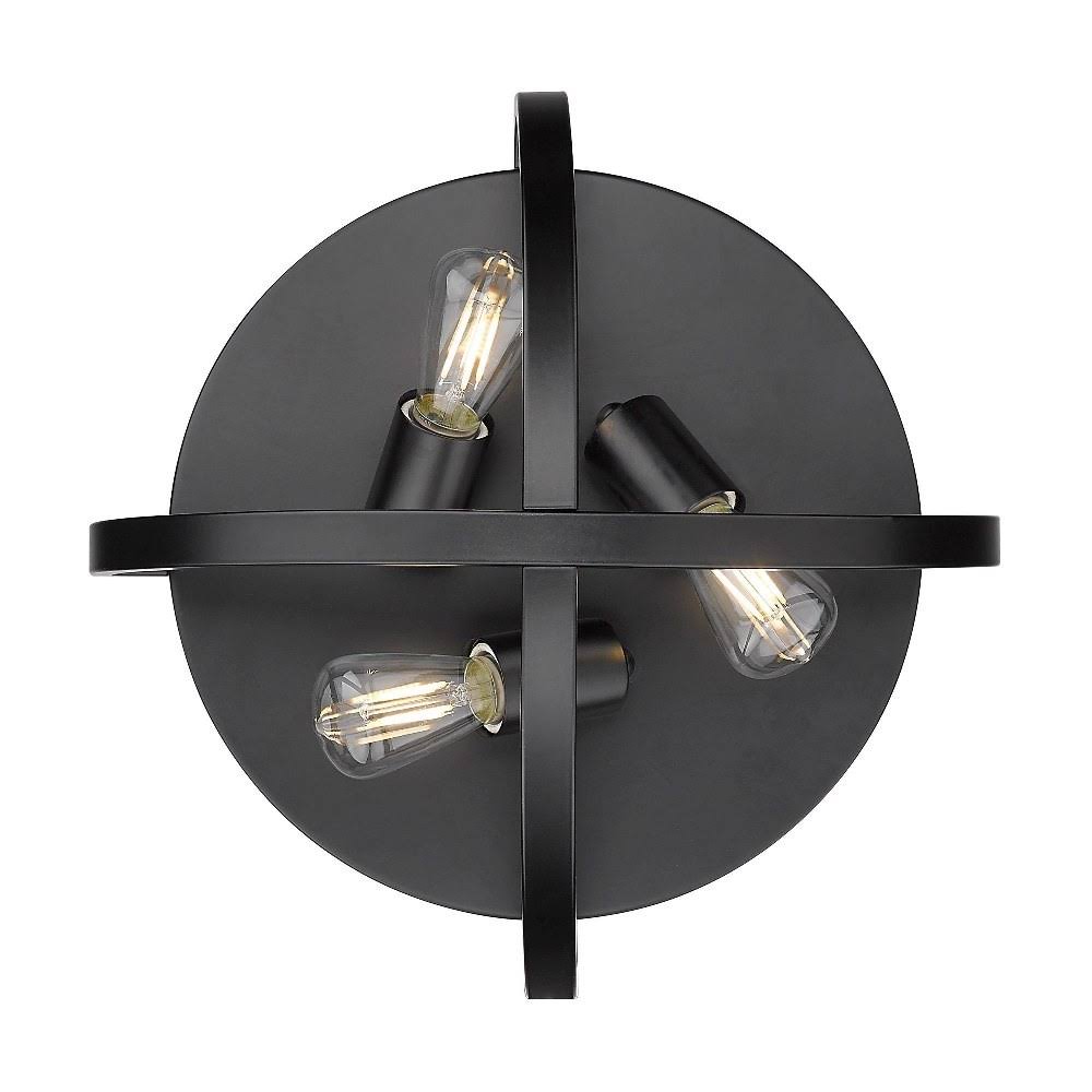 Matte Black Flush Mount with Shade Q161218