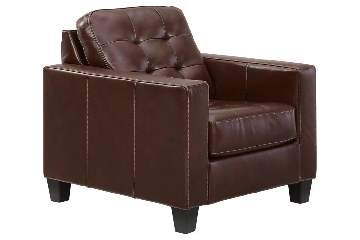 Walnut Leather Accent Chair P308