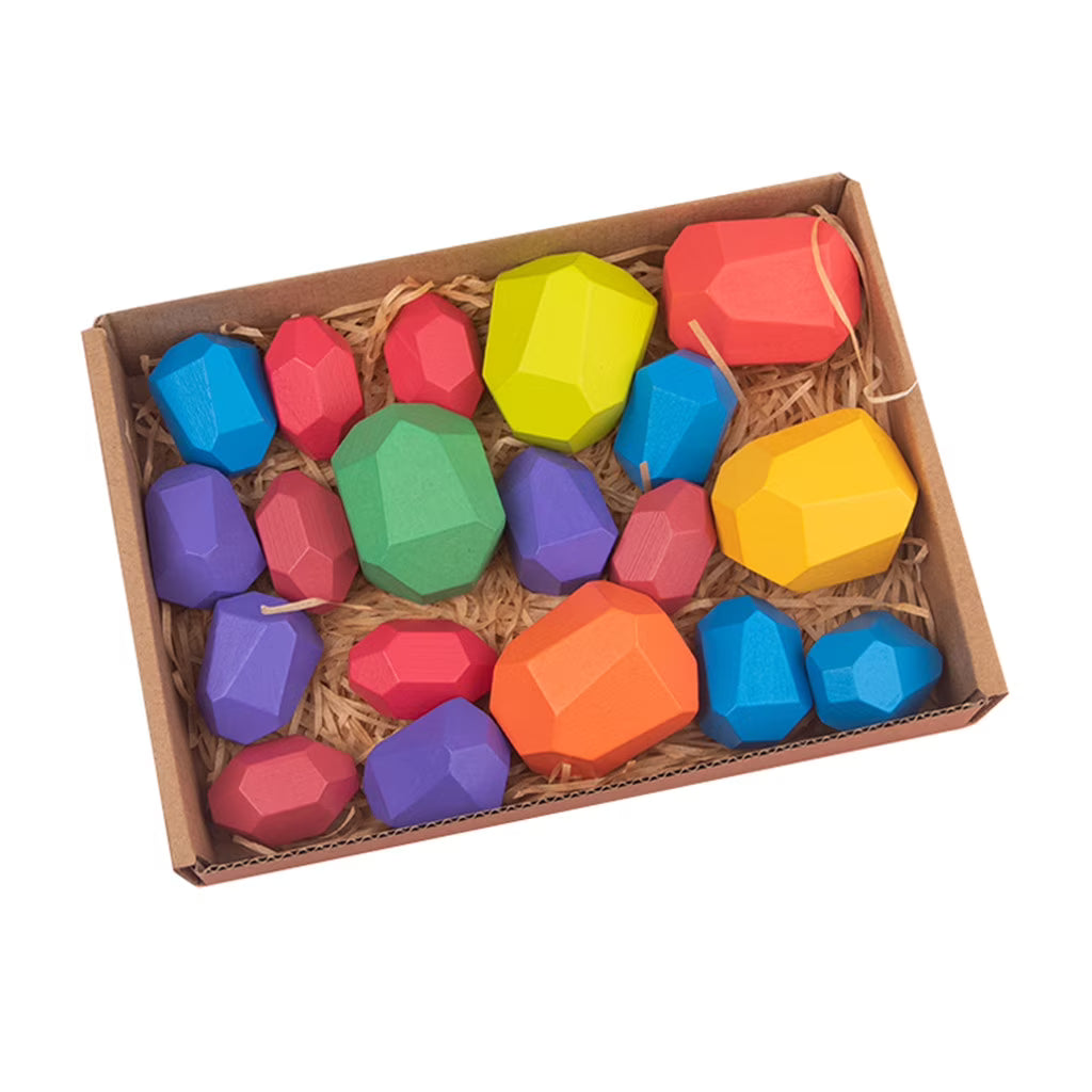 Wooden Stone Building Block Toy Stacking Game Toy K87545