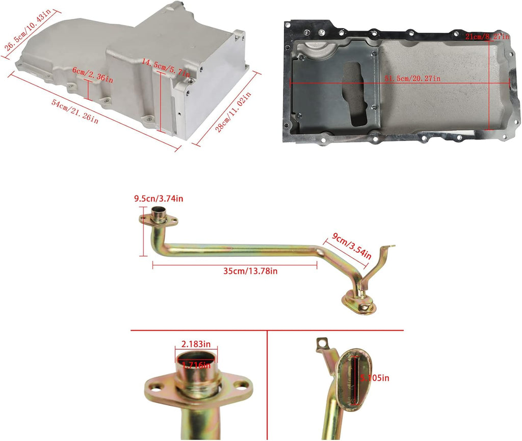 Aluminum Oil Pan Kit for GM Classic Car Engines B850
