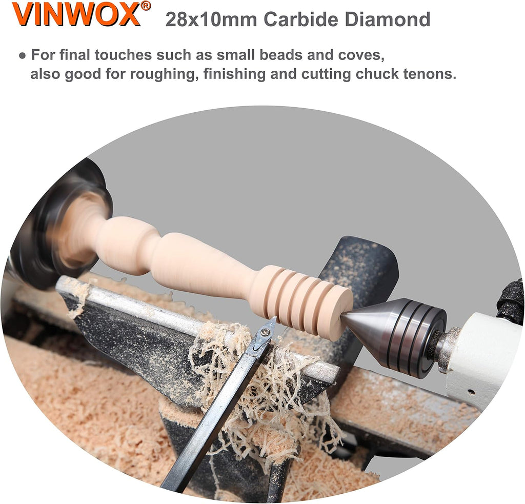 3 PCS Carbide Wood Lathe Turning Tool Set X9437