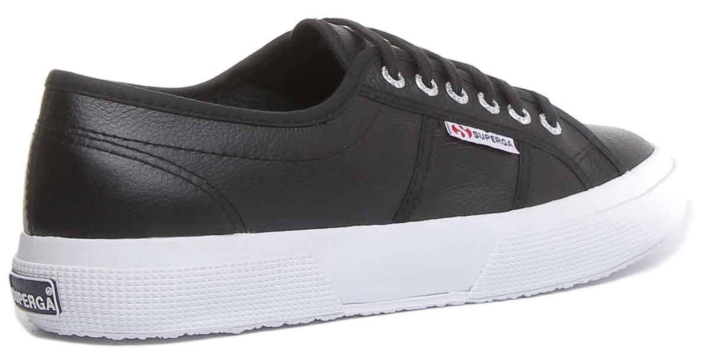 Black Leather Casual Trainers Z741518