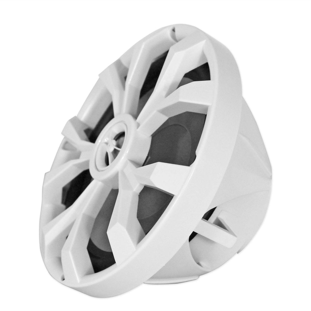 8x22 900 Watt White 2-Way Marine Boat Speakers with LED I7581