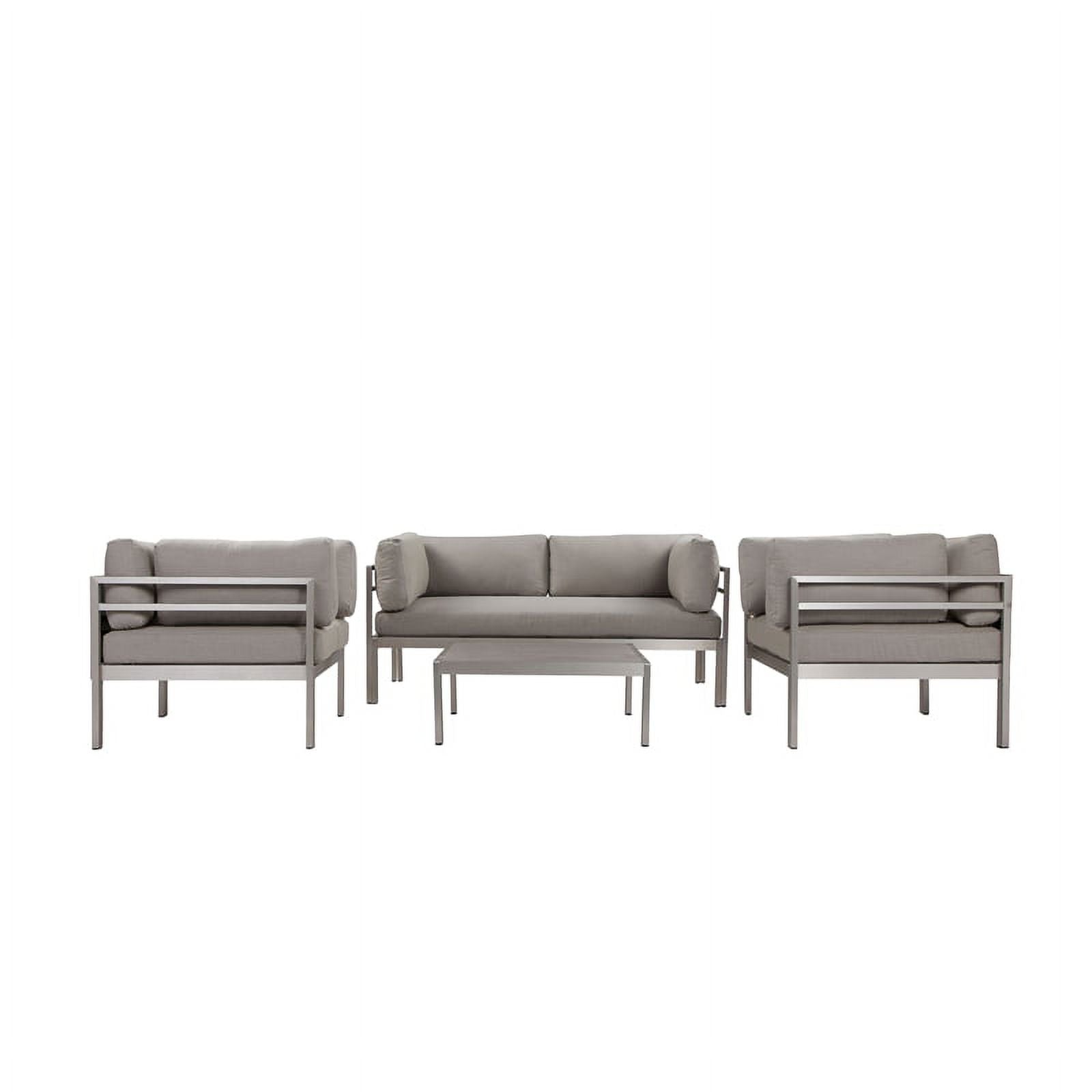 Grey 4 Piece Sofa Set F559