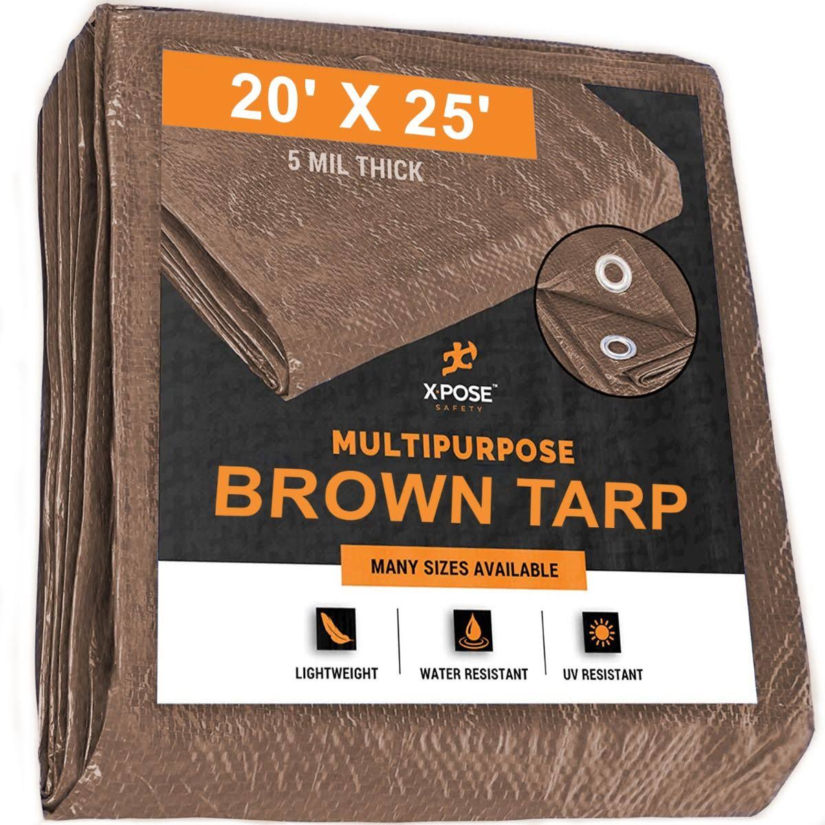 Brown Poly Tarps 20 x 25 Case of 4 Z835