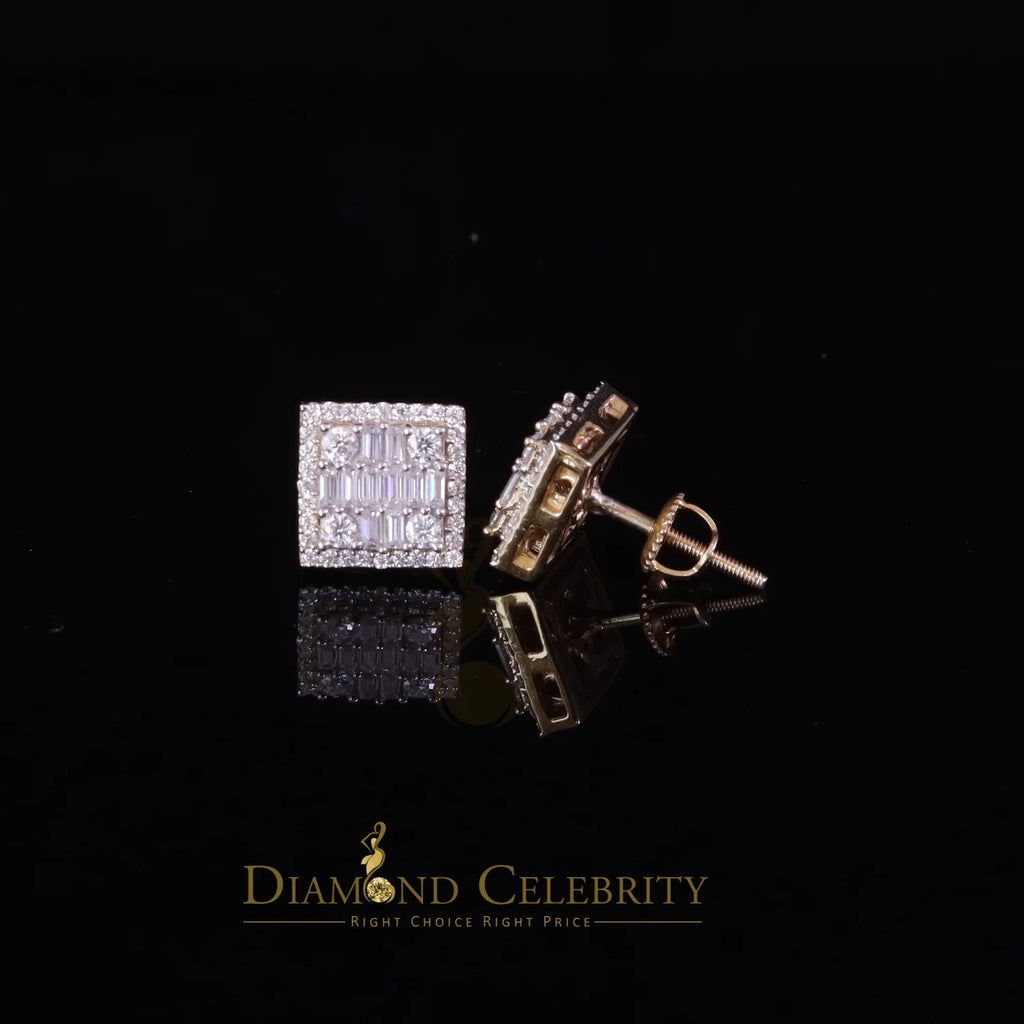 925 Silver Square Stud Earrings W78029
