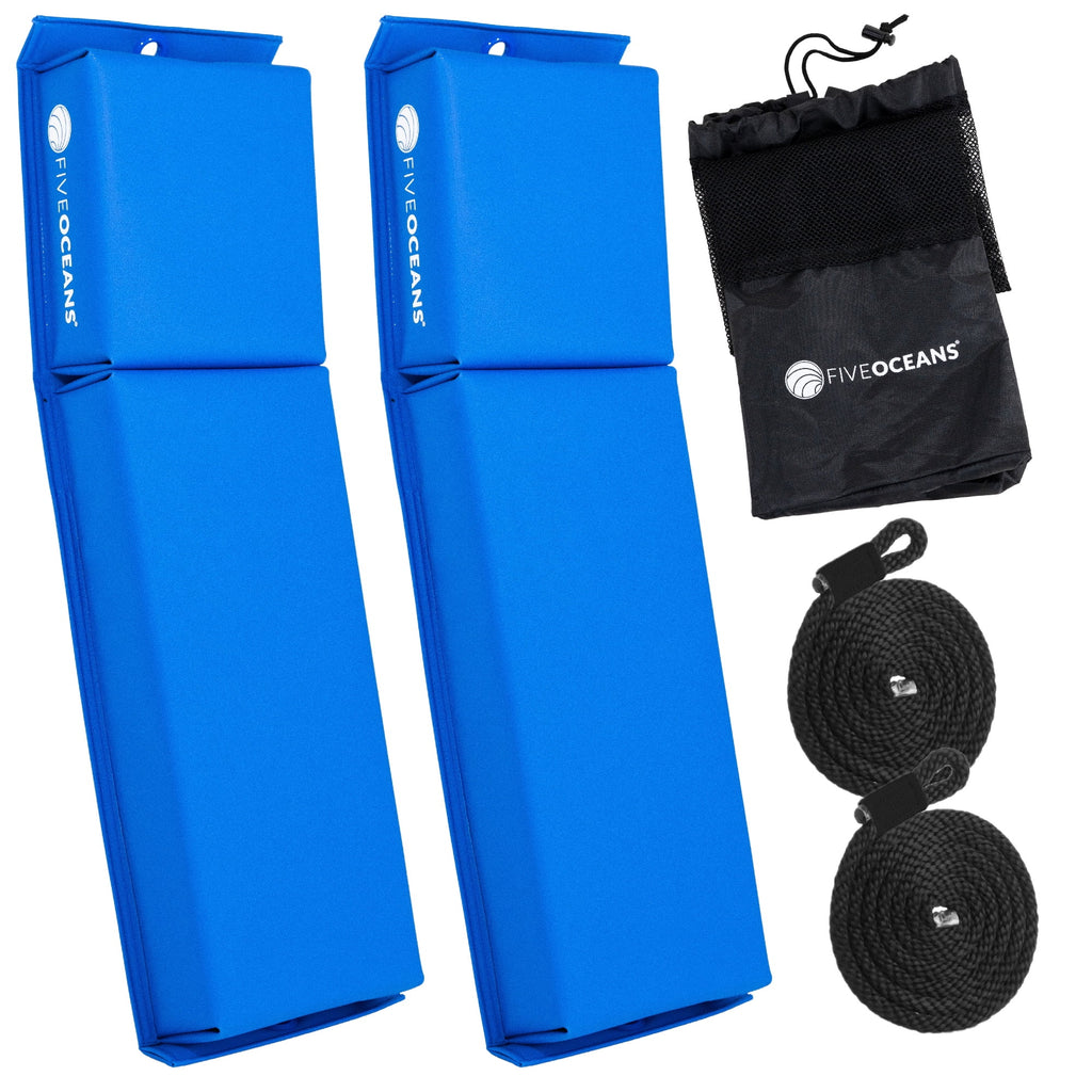 Blue 2-Pack 24-Inch Waterproof PVC Boat Fender with Storage Bag Y87248