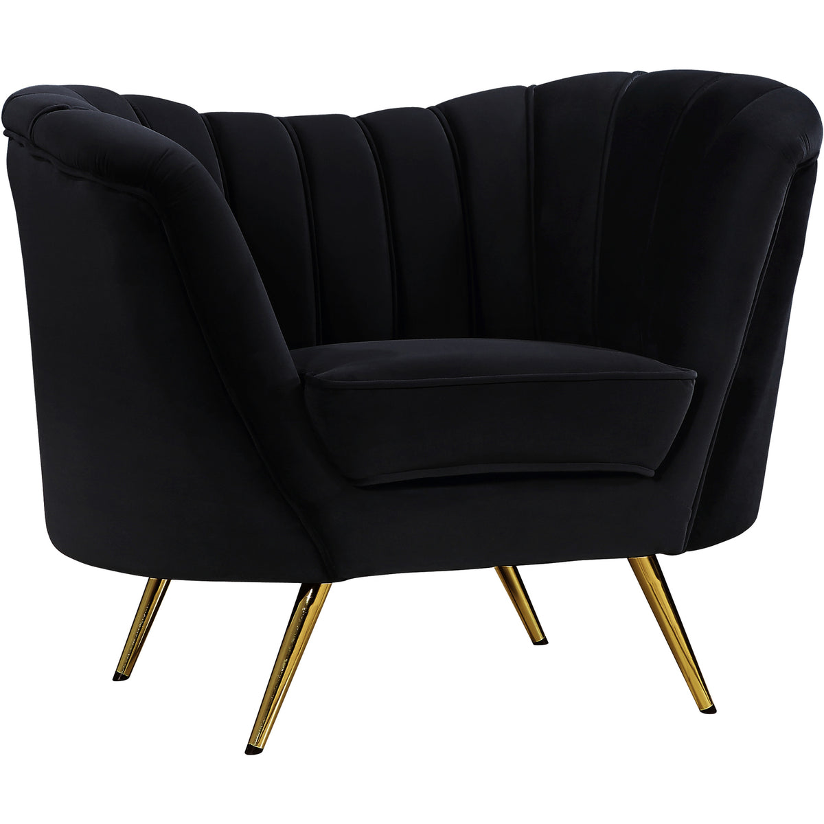 Black Velvet Chair A5084