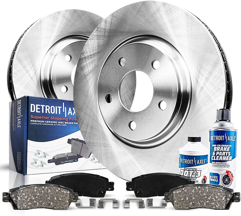 325mm Front Disc Rotors w/Brake Pads Kit 6pc Set W6267