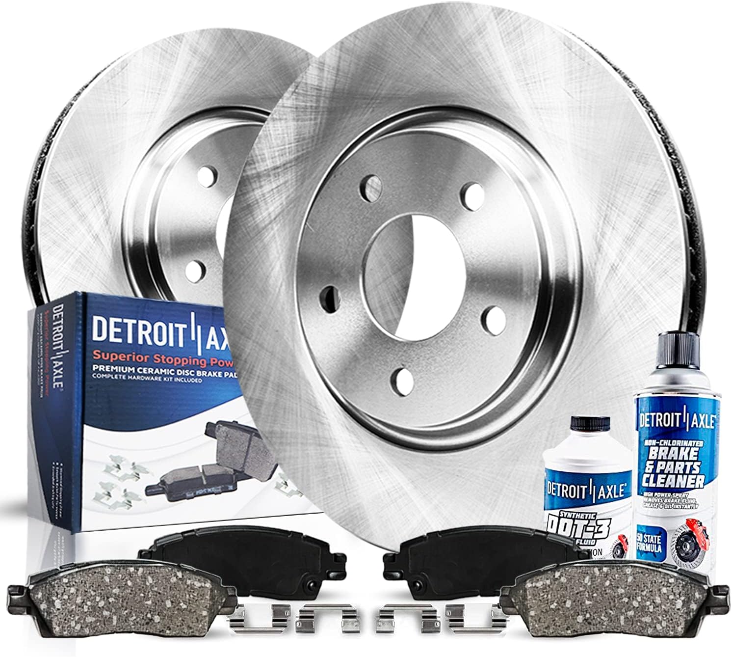 325mm Front Disc Rotors w/Brake Pads Kit 6pc Set W6267