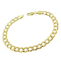 10K Yellow Gold 8MM Solid Cuban Link Bracelet Chain 8.5" - 9" K88522