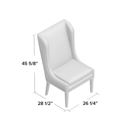 Charcoal Polyester Wingback Chair L724