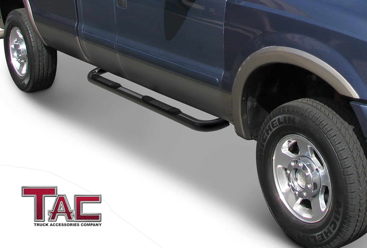 Black Side Bars Step Rails for Ford F250 F350 F450 F550 Super Duty Crew Cab Pickup Truck 3 inches 2Pcs E623