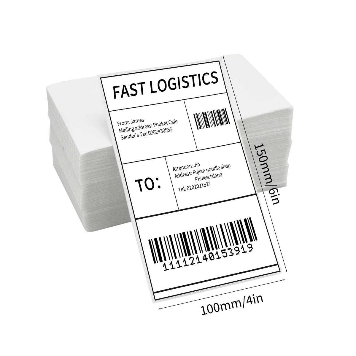 4x6 Thermal Labels 500 Labels U48958
