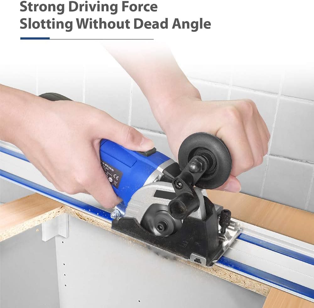 Mini Circular Saw with 2 x 15" Guide Rails, 3 Saw Blades, Pack of 2 E13324