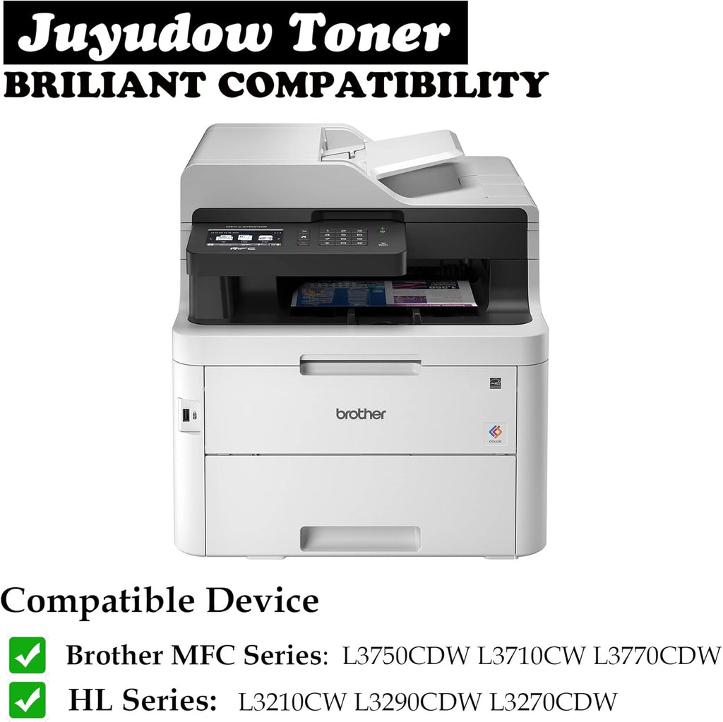 Toner Cartridge Compatible for Brother TN223 (BK/C/M/Y, 4 Pack) F722
