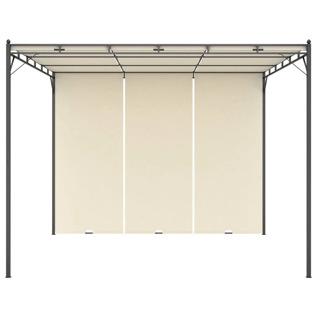 Cream Garden Gazebo with Side Curtain J9252