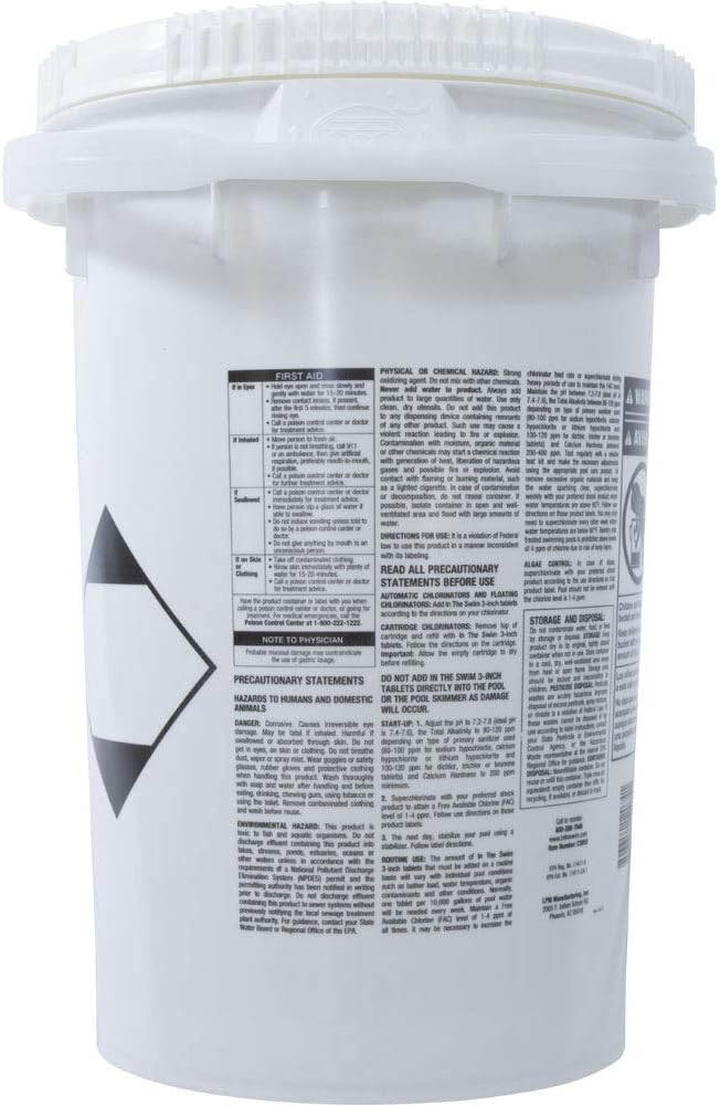 3 Inch Stabilized Chlorine Tablets - 90% Available Chlorine - 10 Pounds Q49369