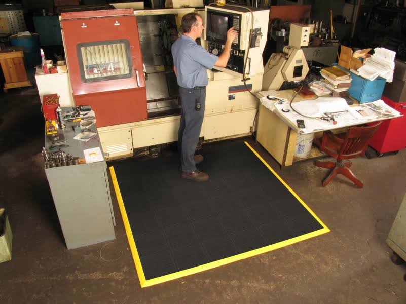 Antifatigue Mat, Black, 3Ft. x 3Ft. S809640