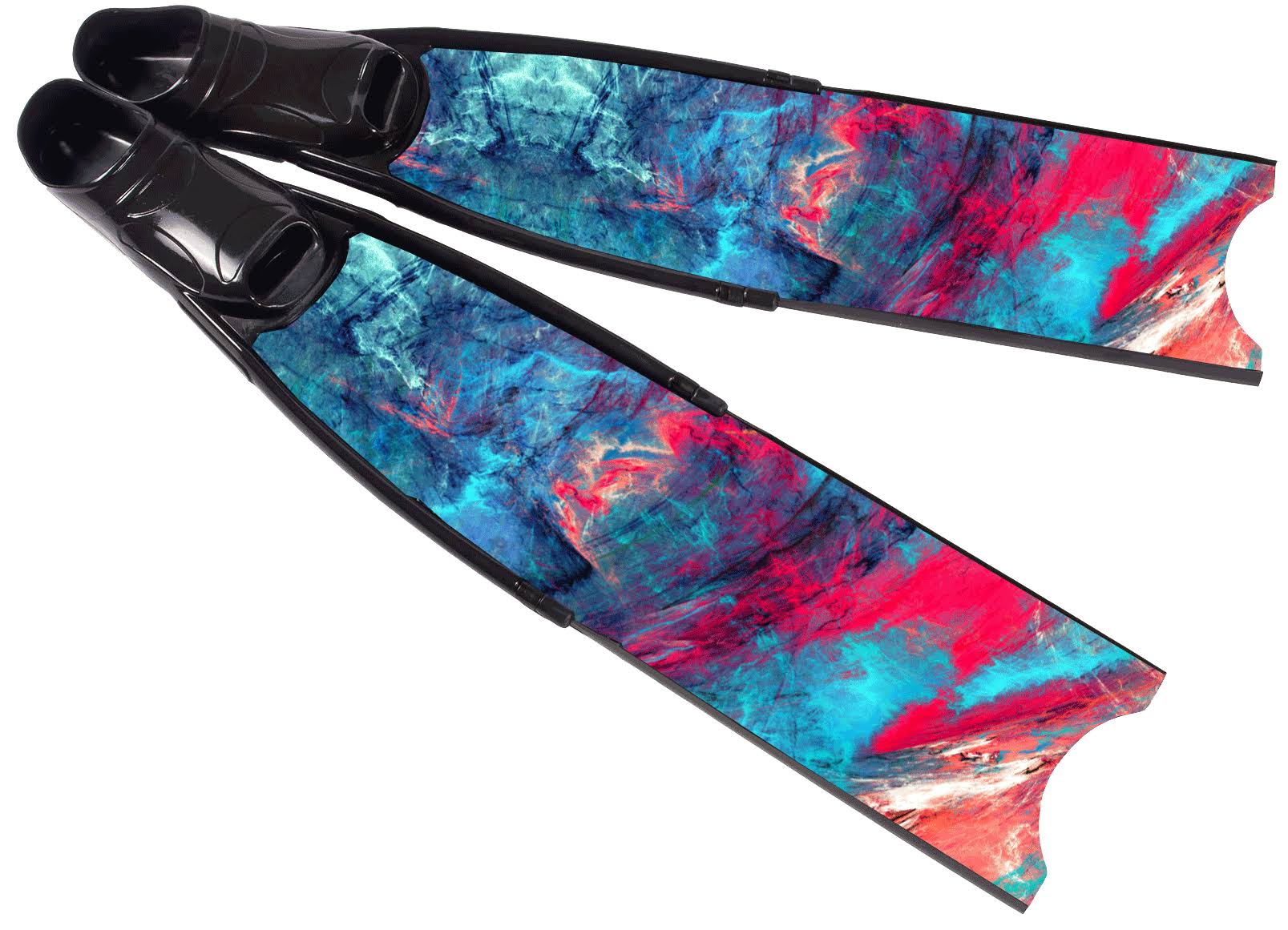 Carbon Fiber Full Foot Free-Diving Fins, Black/Black, Art(37-38) O934353