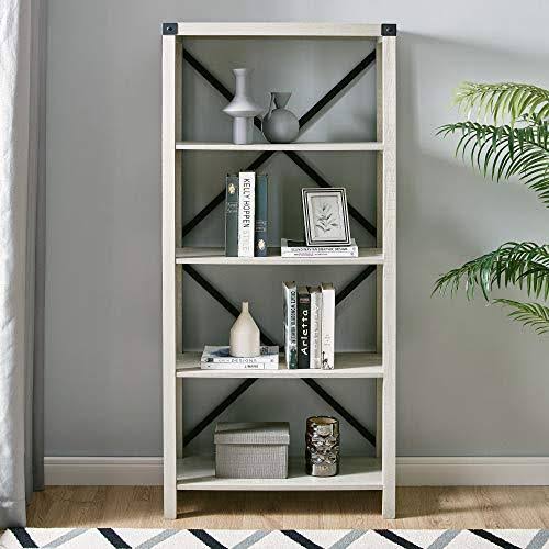 Stone Grey Metal Bookcase R5613